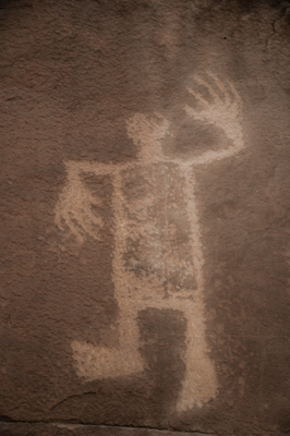 Photo: Wolfman Petroglyph, was taken at the Wolfman Petroglyh Ancient Puebloan Rock Art Panel in Butler Wash along Comb Ridge in Bears Ears National Monument, near Bluff, Utah