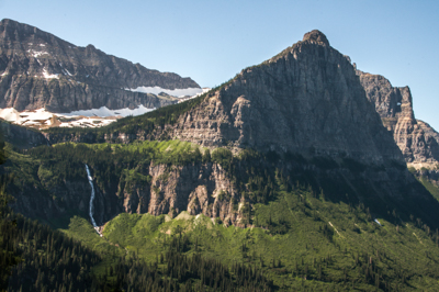 Photo: Bird Woman Falls & Mount Cannon (8,829') along drive up Going to the Sun Road to Logan Pass, on the east side of Glacier National Park, Montana