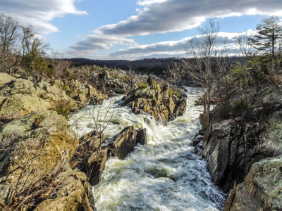 Photo Note Card: 
Potomac River cascading through the gorge, Great Falls National Park, Maryland
