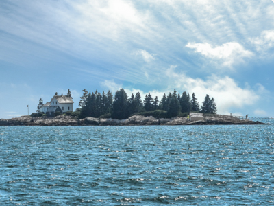 Photo: Egg Rock Lighthouse , taken on a Ferry Ride from Schoodic Peninsula Back to Bar Harbor, in Acadia National Park, on Mount Desert Island, Maine
