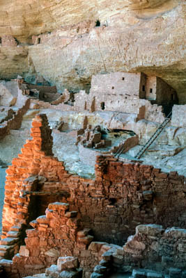 Photo Note Card: 
Long House  Ancetral Puebloan Cliff Dwelling Ruins, Wetherill Mesa, Mesa Verde National Park, Colorado