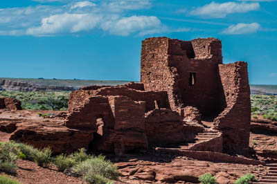 Photo Note Card: 
Wukoki Pueblo Ruins, built and occupied by Sinagua (probably) Ancestral Puebloans, Wupatki National Monument, south of Flagstaff, Arizona