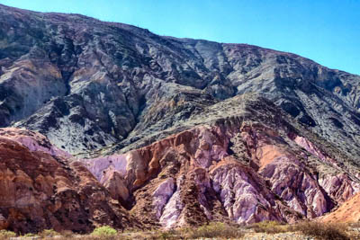 Photo Note Card: 
Colorful Mountains, taken along a hike on the Los Colorado Trail in Jujuy province,  northern Argentina