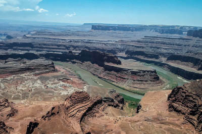 Photo Note Card: 
Panorama of the Canyonlands and the Colorado River, from an overlook at Dead Horse State Park, west of Moab, Utah