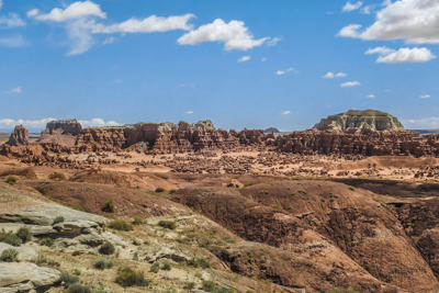 Photo Note Card: Panoramic view along the Curtis-Bench Trail , was taken in  Goblin Valley State Park, Utah