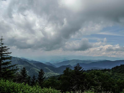 Photo Note Card: 
Smoky Mountain panorama, Blue Ridge Parkway, Great Smoky Mountains National Park, Tennessee
