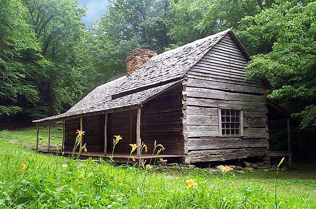 Photo Note Card: 
Old settlers' Cabin, was taken along the Roaring Fork Nature trail, Great Smoky Mountains National Park, Tennessee