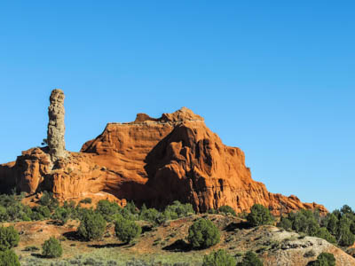 Photo Note Card: 
Sand Pipe Spire and Monolith, was taken on a hike on the Panorama Trail in Kodachrome Basin State Park, in southwestern Utah