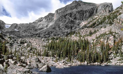 Photo Note Card: 
Hallet Peak, (12,713'),  was taken from Emerald Lake in Rocky Mountain National Park, Colorado