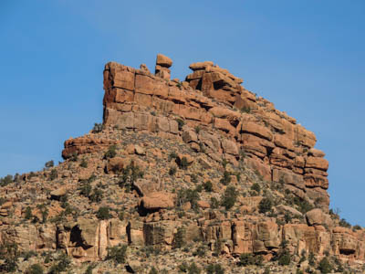 Photo Note Card: 
Battleship rock formation,  was taken part way down the Bright Angel Trail, on the South Rim of Grand Canyon National Park, Arizona