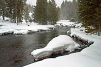 Photo Note Card: Firehole River, Upper Geyser Basin, Yellowstone National Park, WY