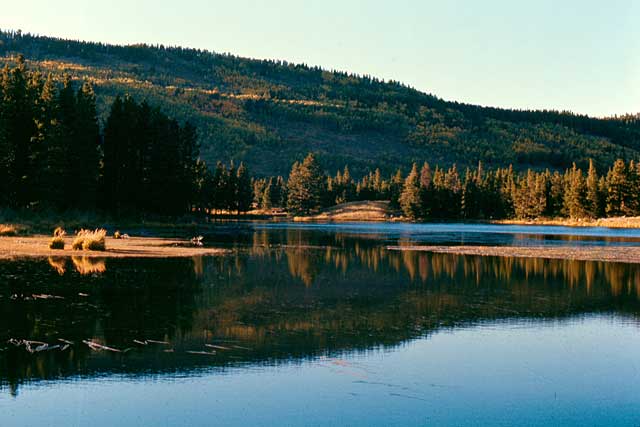 Photo Note Card: 
Sprague Lake at Sunset, Rocky Mountain National Park