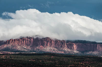 Photo Note Card: 
Huge Cloud Bank sitting on a Mesa, Burr Trail Scenic Drive, near Boulder, Utah