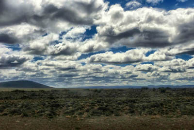 Photo Note Card: 
Clouds over the Pampas, Along the roadway between Gualjaina and Rio Mayo,  Chubut Province, Argentina, South America