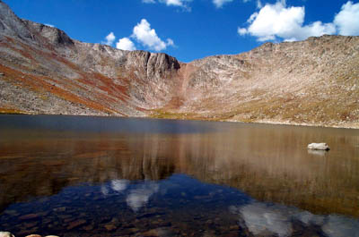 Photo Note Card: 
Summit Lake, at 13,002' one of the hightest lakes in the United States, along the Mount Evans Scenic Byway, below Mount Evans in Clear Creek County, Colorado