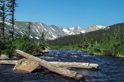 Photo Note Card: 
Mitchell Creek flowing high in the Rocky Mountains. Brainard Lake National Recreationa area of the Indian Peaks, in the front Range Rockies of Colorado