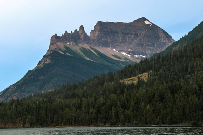 Photo: Citadel Peaks (8,003'), was taken along an Upper Waterton Lake Boat Tour, Waterton-Glacier International Peace Park