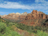 Photo Note Card:  
Twin Brothers, East Temple & Spry Mountain, Zion National Park, Utah
